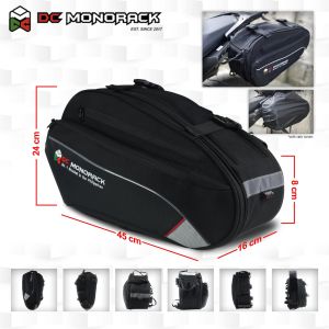 HONDA PCX 150 / 160 TOPBOX BRACKET SIDE PANNIER BRACKET AND DCMONORACK SIDE BAG PHOENIX VERSION HEAVY DUTY LIFETIME WARRANTY DOUBLE POWDER COATED CNC LAZER CUT PLUG AND PLAY