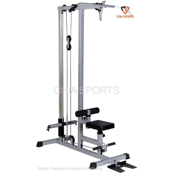 Cable Row Lat Pulldown Machine Hi Lo Pulley Station Plate Loaded