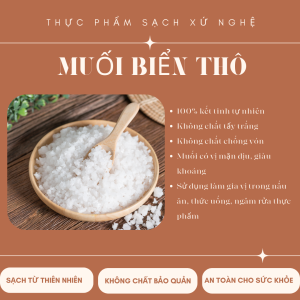 Muối thô muối hạt / Muối biển tự nhiên chưa qua xử lý gói 1 kg/_Muối biển thô