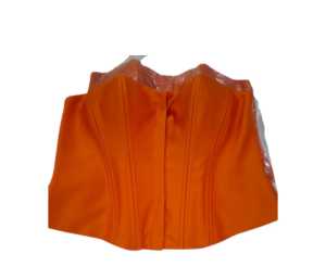 Kamisol Ala Kita Dalaman Khusus Kebaya 12-16 Tulang Resleting Depan Kualitas Butik Warna Orange