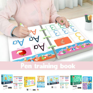 Magic Starter Writing Books with Pattern Magical Tracing Workbook Reusable Calligraphy Copybook Practice Drawing Book Toddler Learning Activities BOOK Set for Kids