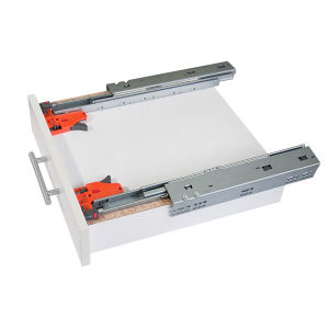 รางลิ้นชักรับใต้ แบบซ่อน ระบบราง Soft close การปิดที่นุ่มนวล