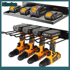 [Nicoles] Iron Hand Electric Drill Rack Screwdriver Tool Rack Wall Mounted Rechargeable Drill Storage Rack Garage Powe Tool Storage Rack