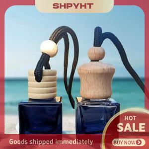 SHPYHT น้ำหอมขวดเปล่าสำหรับรถยนต์1ชิ้นจี้น้ำหอมกระจกมองหลังติดรถยนต์ภายในรถน้ำหอมแขวนขวดเปล่า