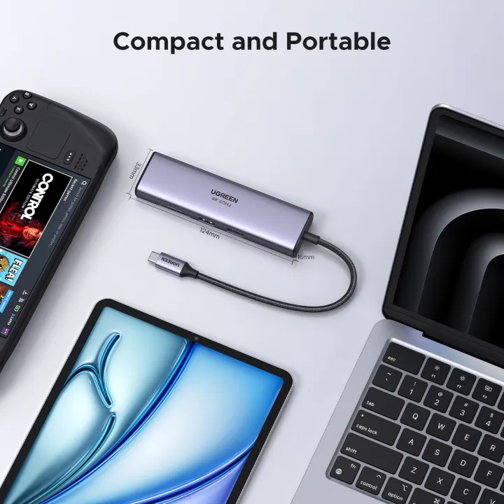 UGREEN%207%20in%201%20Type%20C%20Hub%20with%204K@60HZ%20USB%20C%20to%20HDMI%20RJ45%20SD%20TF%20Card%20Reader%203%20USB%203.0%20Ports%20for%20iPhone%2015%20Pro,%20ipad%20mini%206,ipad%20pro%202021,Huawei%20Matebook%2013,Lenovo%20Thinkpad%20T480s,Samsung20%20-%20Image%206