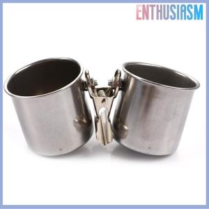 【Enthusiasm】🌟🌟【Hot Sale】🎈 เหล็กกล้าไร้สนิมนกนกแก้ว Feeder รอบ Aviary PET Food Water Feeding Bowl