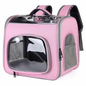 กระเป๋าแมวขนย้ายพกพาแบบพรีเมี่ยม สเปซใหญ่สุดจุใจ ระบายอากาศดี ใส่แมว/สุนัขเล็กได้ถึง 10 กิโล หน้าต่างมองเห็นจากนอก กระเป๋าเป้สะพายหลังและถือได้ 2-in-1 พร้อมแผ่นรองนุ่มสองด้าน กันน้ำและอุ่นสบายทุกฤดู มีสีเหลือง สีชมพู สีเทา สีฟ้า ให้เลือก