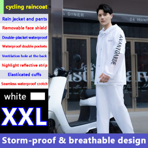 💧100% Waterproof  💧Motorcycle Rain Coat Baju Hujan Waterproof Baju Hujan Outdoor raincoat Baju Hujan Oxford Cloth Raincoat Reflective Rain Suit    waterproof breathable   Not afraid of storms