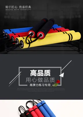 Stainless steel nunchakus sponge practice beginner foam child safety nunchakus Taekwondo nunchakus