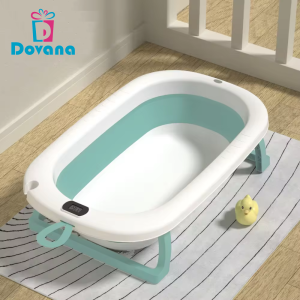 Dovana Bak Mandi Bayi Lipat Portable Foldable Baby Bathtub Tempat Mandi Anak Bayi dengan Thermometer