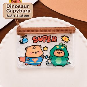 Beg Syiling Mini PVC Kartun Capybara Comel Beg Simpanan Kanak Kanak Pelajar Mudah Alih Gincu Barang Kecil Cute Capybara Mini PVC Coin Purse Cartoon Kids Zipper Pouch Portable Storage Bag Students Lipstick Small Items 可爱卡皮巴拉零钱包儿童PVC迷你便携收纳袋学生卡通水豚口红小包 H123