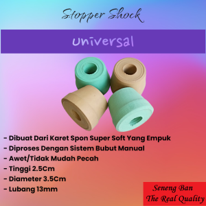 Stopper Shock Super Soft Tinggi 2.5Cm Diameter 3.5Cm Lubang 13mm Harga 1pcs