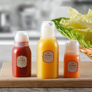 30/60/100ml Plastic Sauce Squeezing Bottle with Scale Portable for Picnic Outdoor Cooking