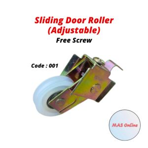 Full Bearing Premium 001 Standard Sliding Glass Door Roller Patio Aluminium Standard Slide Glass Door Roda Pintu Kaca DIY Home Improvement