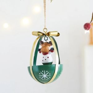 MAOMEI Treo Dây Chuyền Hình Hươu Hoạt Hình Giáng Sinh Thiết kế máy bay Ông già Noel Đồ trang trí treo Giáng sinh Nghệ thuật trang trí Sắt Dây Chuyền Cây Thông Giáng Sinh Đồ trang trí ngày lễ