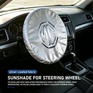 kkmf Car Steering Wheel Heat Shield Visor UV Protection Cover Fits MG7 MG6 MG5 MG4 EV ZS HS Hector GT 7P3H9