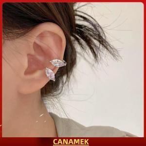 Miễn phí vận chuyển✨ Khuyên kẹp vành tai đá zircon lấp lánh cho nữ không cần bấm lỗ hoa tai dạng kẹp có tua rua trang sức cưới