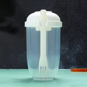 LD-C863 Botol Salad 1000ML dengan Sendok Garpu + Botol Saus Kecil Praktis Portable / Tempat Makan