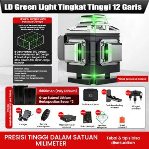 【COD】Tingkat Laser Tingkat Self leveling 360 REMOTE/dengan Remot Laser Siku Waterpass Digital/Level 16 Lines Mesin Self Leveling Laser Sinar