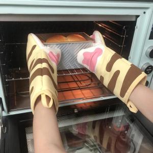 1 Pair Cat paw insulated gloves Cute Cat Claw Oven Gloves Microwave oven heat-resistant baking gloves Kitchen supplies2026