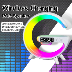 Multi Functional Bluetooth Speaker Bass Speaker + Wireless Charger + RGB Ambient Light