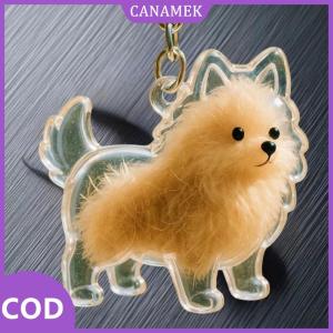 CANAMEK✨ Con Chó Hình Dạng Pet Tóc Lưu Trữ Hộp Trong Suốt DIY Handmade Pet Tóc Keychain Ba Lô Trang Trí Nội Thất Phụ Kiện Lưu Niệm Bộ Sưu Tập Quà Tặng