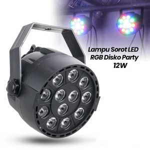(TREENDY) Lampu Sorot Tembak LED Panggung Disco Outdoor Indoor Spotlight RGB Multiwarna DMX 220V 12W