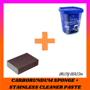 Sponge Magic Eraser for Removing Rust Kitchen Cleaner + Eco Cleaning Paste Stainless Steel Cleaning Paste Remove Stains