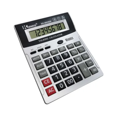 8 Digit English Talking Calculator With Alarm Time ShowUV Money Detector