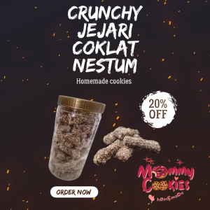 Crunchy Chocolate Finger / Jejari Coklat Nestum - by Mommy Cookies / Homemade Muslim