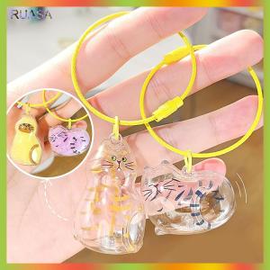 RUASA Cat Hair Storage Memorial Pendant Bag CharmPet Fur Keepsake BoxKeyring DIY Hangnging Decor AccessoriesGift For Cat Lovers