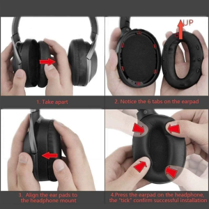 Comfortable Ear Pads for WH-1000XM3 Headphones Round Cup Ear Pads Headband Protector Headphone Replacement