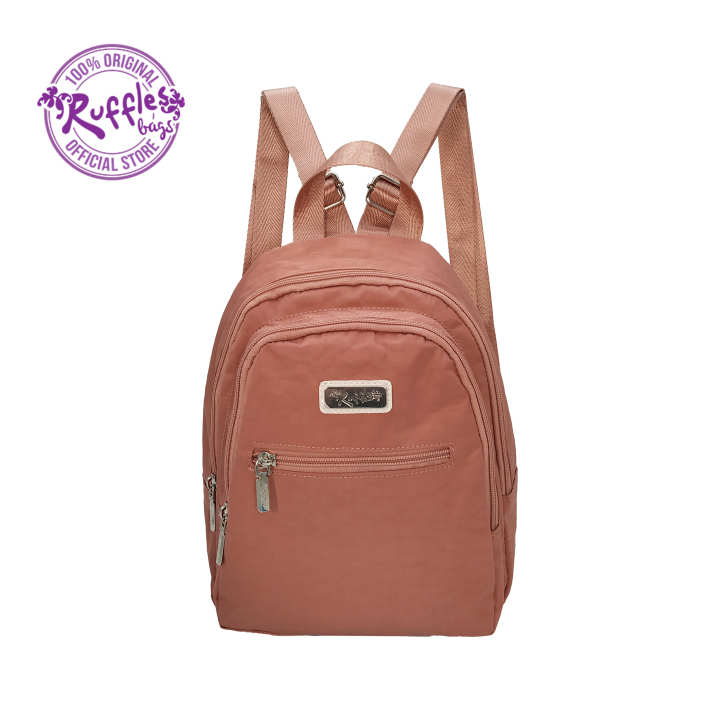 Ruffles Bags Macy 11-Inch Backpack (Black Navy Blue Brown Peach