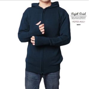 Suiter rajut black pria wanita terlariss