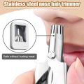 Nose Trimmer for Men Stainless Steel Manual Trimmer for Nose Vibrissa Razor Shaver Washable Nose Ear Hair Trimmer Care T. 