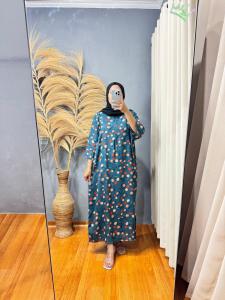 ( PROMO ) Daster Lengan 3 per 4 Busui Semata Kaki Viral TikTok Bahan Rayon Premium Adem Hluan Murah 2023 Viral Kekinian