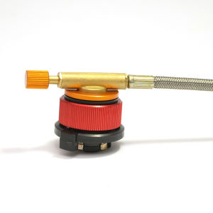 BJ🔩🔧🔗 Chất lượng cao cắm trại lò gas chuyển đổi thiết bị dài gas Tank gas lò chuyển đổi đầu kim loại gas Tank xi lanh Adapter