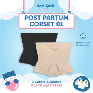 Momi Homi 01 Dobel Perekat Korset Pelangsing Body Shaper Breathable Postpartum Adjustable Corset Stagen Pasca Melahirkan Korset Pelangsing Badan Perut Pengecil Perut Buncit Slimming