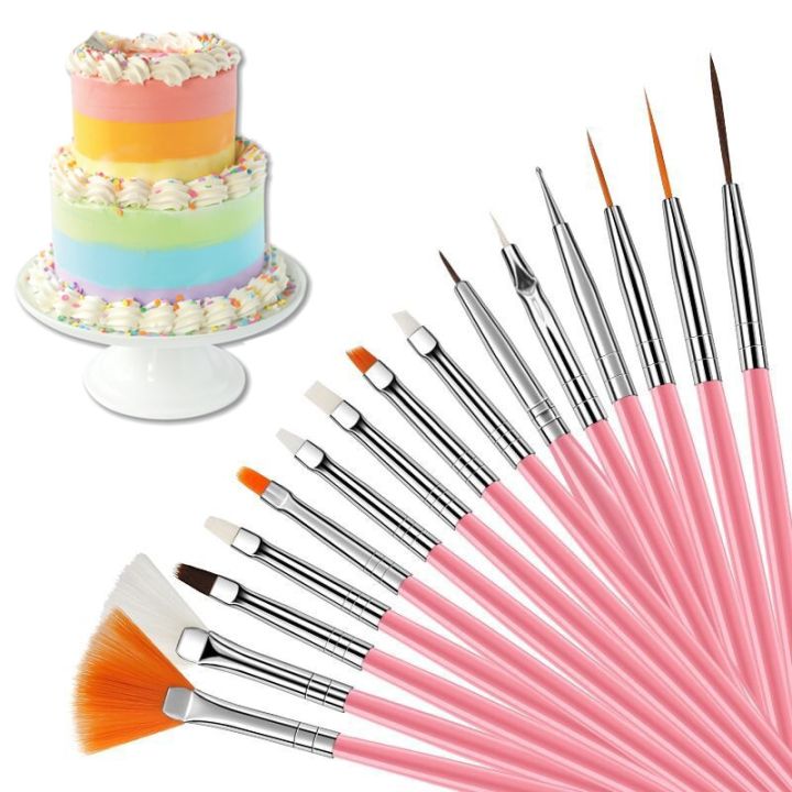 Lot De 6 Pinceaux Décoratifs Pour Gâteaux Broadfashion - Pour Glaçage, Pâte à Sucre, Modelage, DIY Pâtisserie