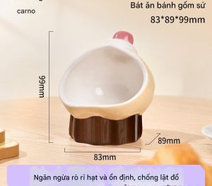 chén sứ bánh cupcake và bánh sữa Carno dành cho hamster - T3 PETS SHOP