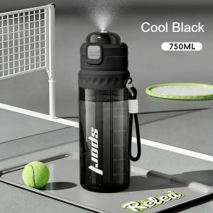 Yummy.miya Water Bottle Large Capacity Dual Use With Spray For Outdoor Sports Gym Cycling Mountaineering
