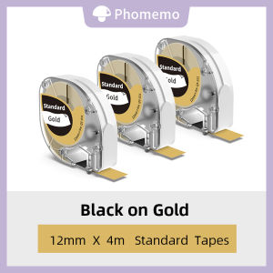 phomemo Standard Label Ribbon Tape/Refill 12mm x 4m For P12/P12pro rainbow label printer丨3 Packs