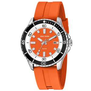 jam tangan pria dewasa jonas jasmin jj 5352 analog tanggal silicone Kaca Jarum Watches