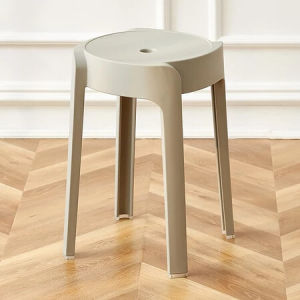 【Daily Suki Store】Nordic Style Stackable Plastic Stool - Thickened Round Silla for Dining Kitchen Space-Saving Durable (Multiple Colors)