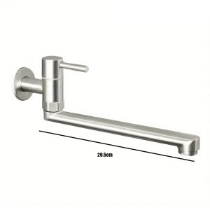 25CM Lengthened Sink Tap Wall Mounted Swivel Stainless Steel Water Kitchen Long Faucet Kepala Paip Panjang Sinki Dapur