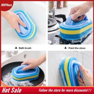 【COD】🔥🔥🔥 Thickening Cleaning Brush With Handle Kitchen Sponge Wipe Bathroom Tile Bathtub Cleaning Sponge Home Stain Removal Clean Tools