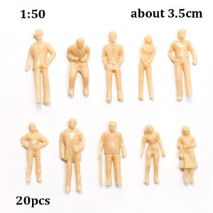 DADOMYD 10/20/100pcs 1:75/1:50/1:42/1:30/1:25 Scale Model Building People Figures Beige 1:300/1:200/1:100 Sand Table Miniature Lawn Model High Quality Plastic Train Scenery Figures