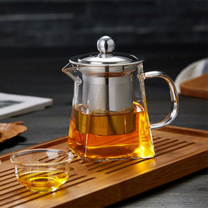 Serenity กาชงชา กาแก้ว ตัวกรองสแตนเลส ก้นออกแบบเป็นเหลี่ยม ไลฟ์สไตล์เม็กซิโก Glass teapot