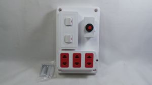 Bảng điện nổi ( Taplo) Điện Quang ĐQ FEP 32W 02S (màu trắng 3 lỗ 2 chấu 2 công tắc)