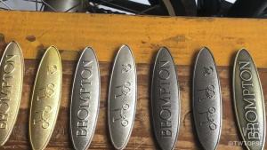 TWTOPSE Metal Bike Bicycle Stickers Badge For Brompton Folding Bicycle Head Decal Head Stem Post Handlebar Stem Bike Bicycle Stickers Part Accessories